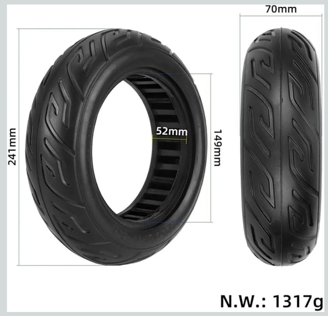 Pneu increvable 10x2.75-6.5